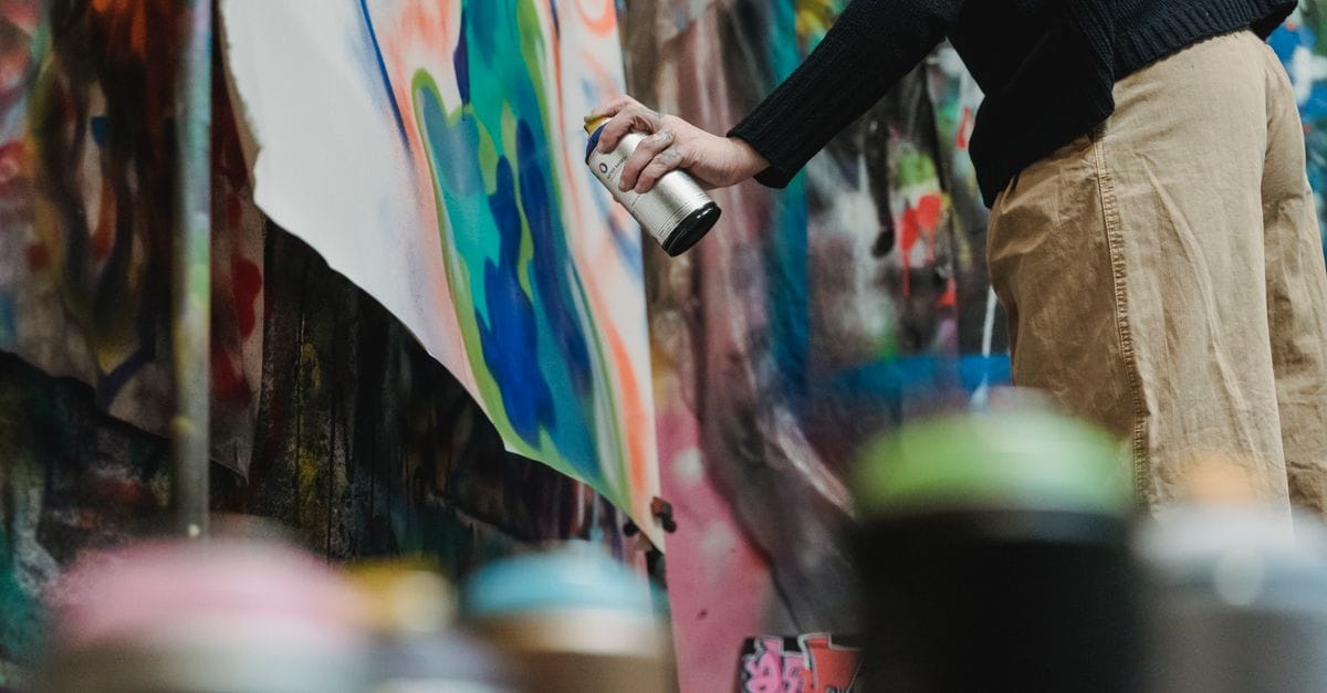 Colorful artwork made by a local artist
